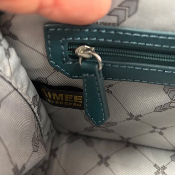 Aimee Kestenberg Velvet Mia Crossbody Bag Expandable Emerald Green - Picture 7 of 11